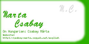 marta csabay business card