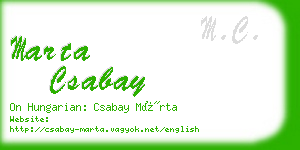 marta csabay business card